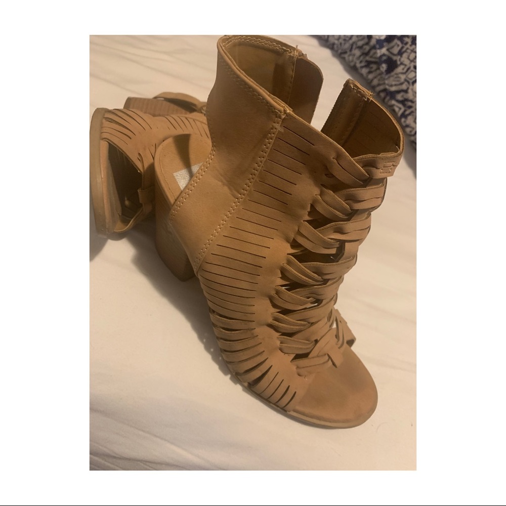 Adorable tan booties